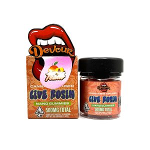 DEVOUR LIVE ROSIN NANO GUMMIES 500MG - PEACH