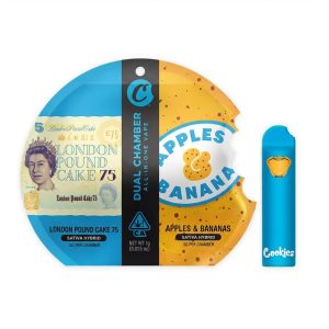 COOKIES DUAL CHAMBER - LONDON POUND CAKE 75 (SATIVA HYBRID) + APPLES & BANANAS (SATIVA HYBRID)